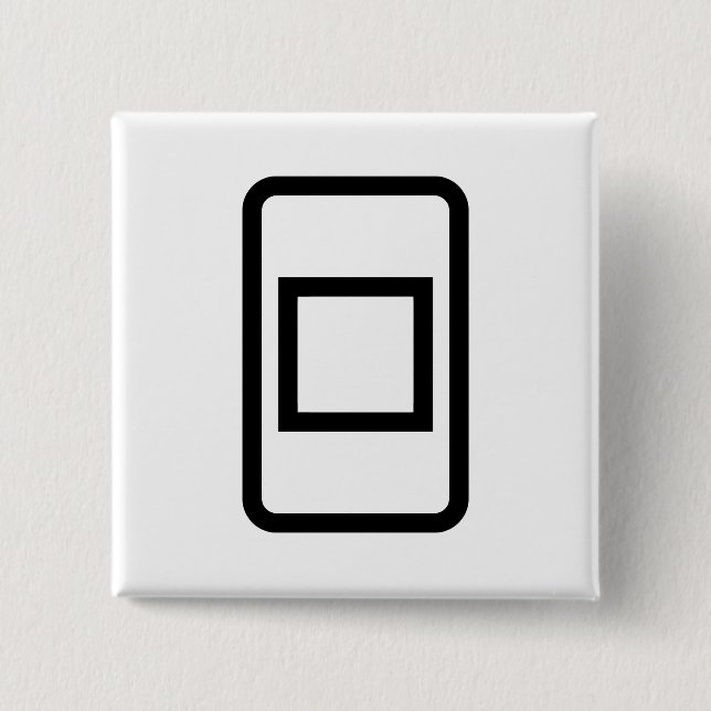 Zener Card | Ofylld kvadrat Knapp (Framsida)