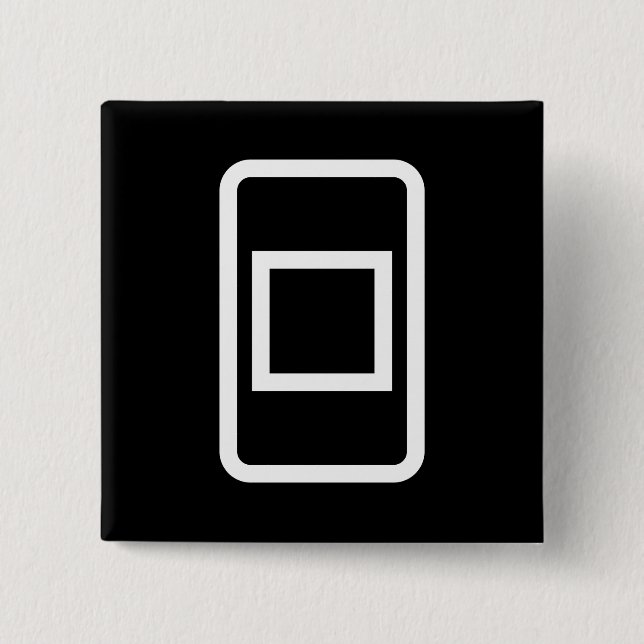 Zener Card | Ofylld kvadrat Knapp (Framsida)