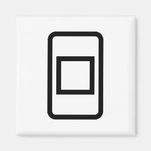 Zener Card Ofylld kvadrat Magnet