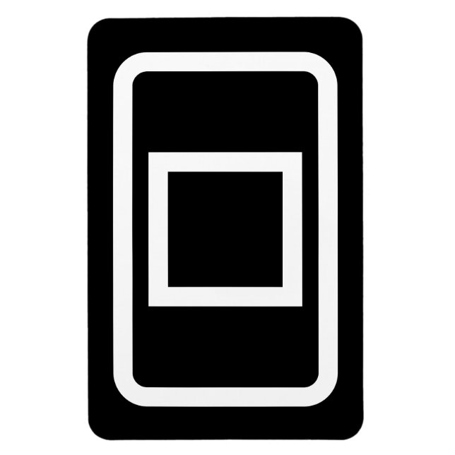 Zener Card | Ofylld kvadrat Magnet (Vertikal)