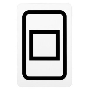 Zener Card Ofylld kvadrat Magnet