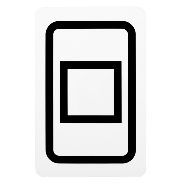 Zener Card | Ofylld kvadrat Magnet (Vertikal)