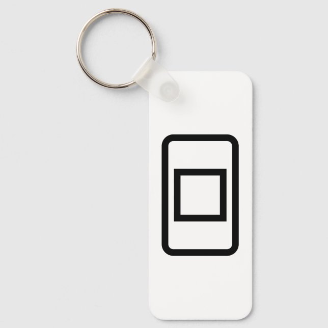 Zener Card | Ofylld kvadrat Nyckelring (Framsida)