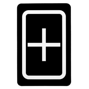 Zener Card Plus-tecken Magnet