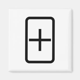 Zener Card Plus-tecken Magnet