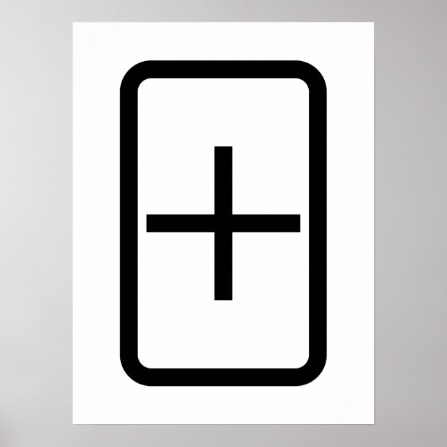 Zener Card | Plus-tecken Poster (Framsidan)