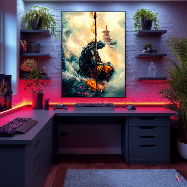 Zenfire Munk - Väg i de yttre flammarna Poster (Skapare uppladdad)