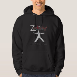 Zenhaling manar svart för Hoodied tröja Hoodie