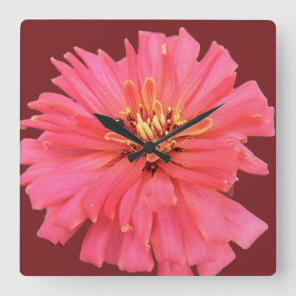 Zenia Floral Fyrkantig Klocka