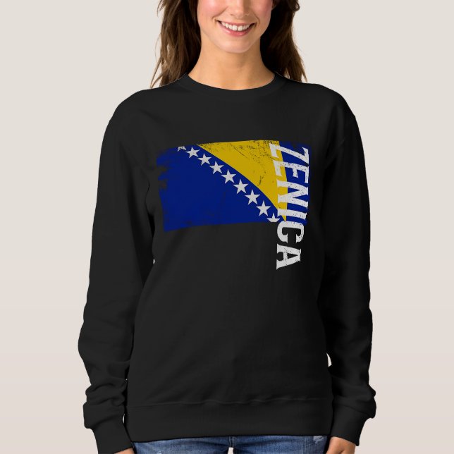 Zenica Bosnia Flag For Bosnian Men Women Kids  1 T Shirt (Framsida)