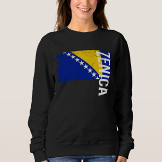 Zenica Bosnien Flagga För Bosniska Män Kvinnor Bar T Shirt