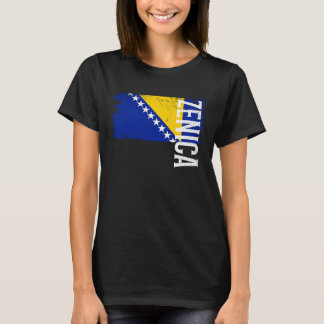 Zenica Bosnien Flagga För Bosniska Män Kvinnor Bar T Shirt