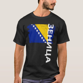 Zenica Bosnien Flagga För Bosniska Män Kvinnor Bar T Shirt