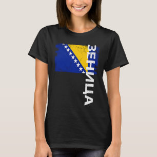 Zenica Bosnien Flagga för bosniska Manar Kvinnor K T Shirt