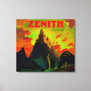 Zenit orange LabelWhittier, CA Canvastryck