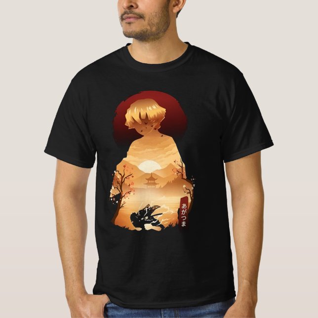 " Zenitsu Agatsuma-tecken" T Shirt (Framsida)