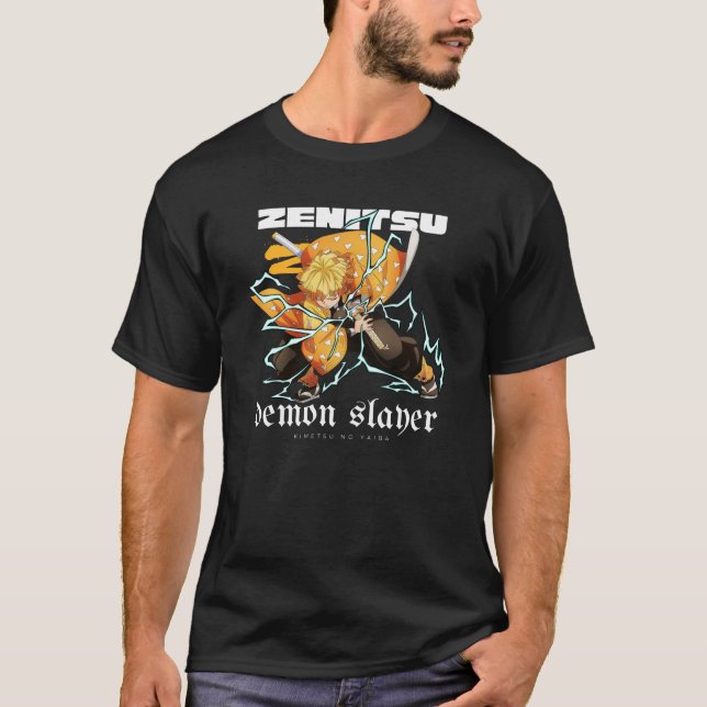 Zenitsu demon slayer t shirt (Framsida)