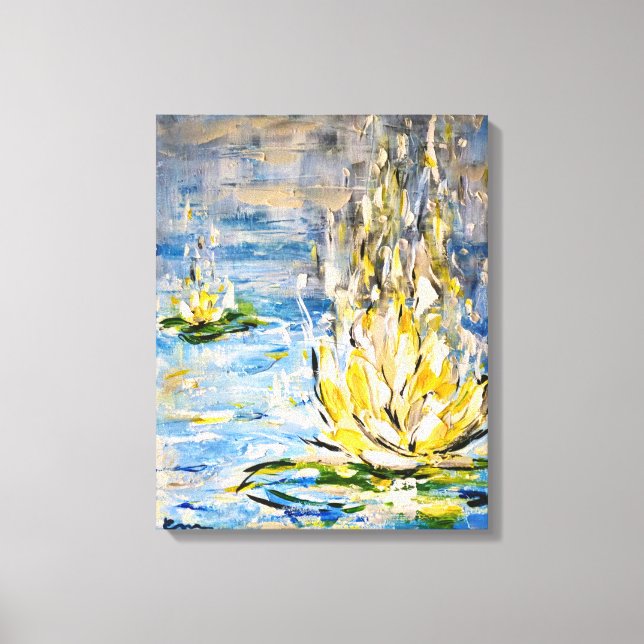 Zénitude | Nénuphar abstrait & art zen Canvastryck (Framsida)