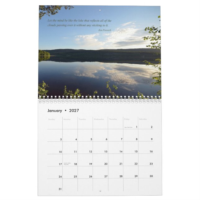 Zenkalender 2014 kalender (Jan 2027)