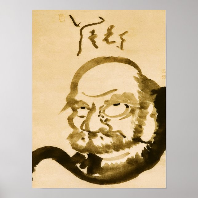 Zenklassiker - Hakuin Ekaku - Daruma Poster (Framsidan)
