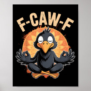 Zenkråka F Krax F Korp Fcawf Rolig Meditation Yoga Poster