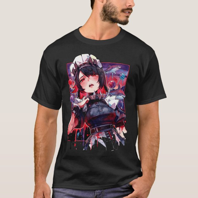 Zenless Zone Zero Ellen Joe Laid Back Shark Maid I T Shirt (Framsida)