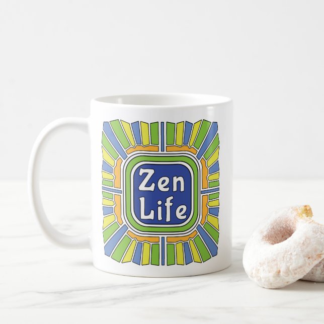 Zenliv för mig kaffemugg (Med munk)