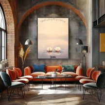 Zenlotusblommor vid skymning Poster