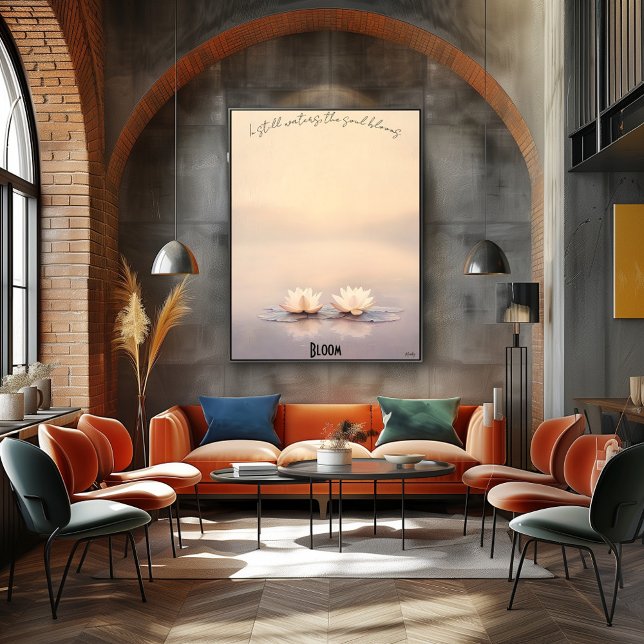 Zenlotusblommor vid skymning Poster (Skapare uppladdad)