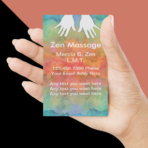 Zenmassage Visitkort