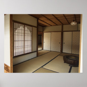ZENMEDITATIONRUM och KATOMADO-FÖNSTER - KYOTO Poster