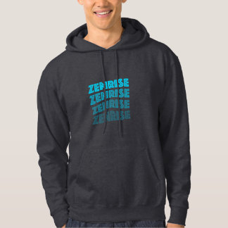 Zenrise BEGRÄNSAD Cyan Logotyp Hoodie (första merc