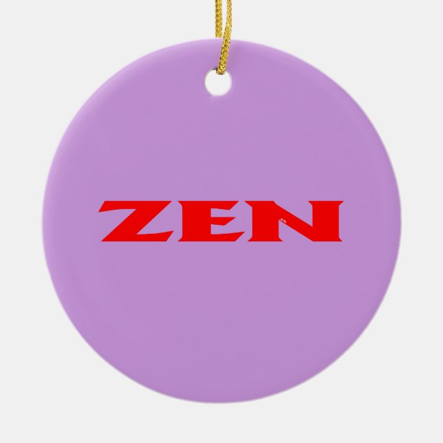 Zenröd lilac round ceramic ornament (Framsidan)