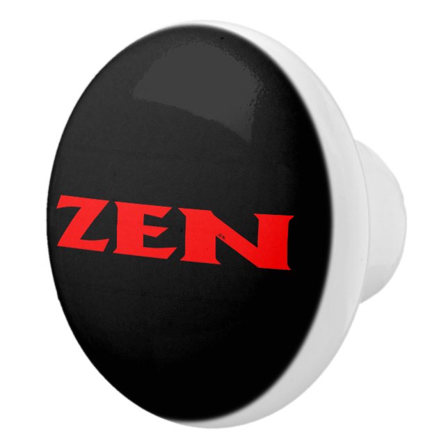 Zenrött svart keramiskt knopp (Höger)