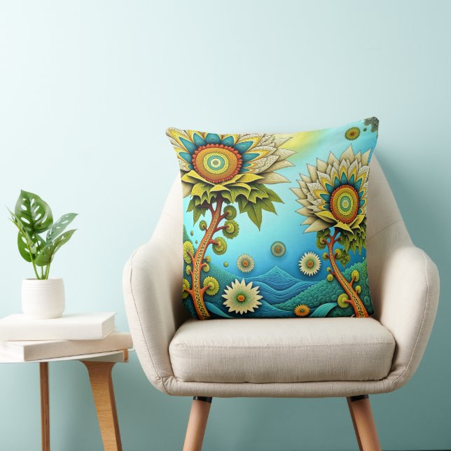 Zentangle Blommigt Dreamscape Kudde (Stol)