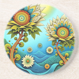 Zentangle Blommigt Dreamscape Underlägg