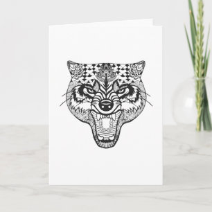 Zentangle Inspired Varg Kort