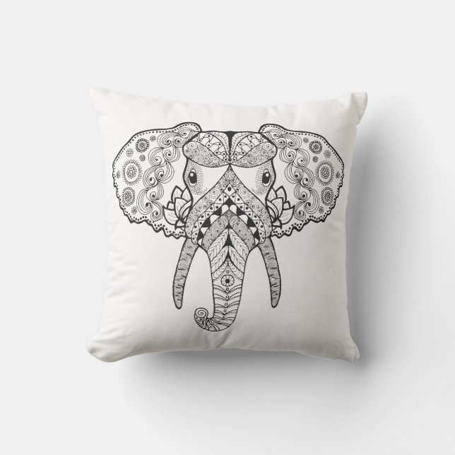 Zentangle inspirerade elefanten kudde (Framsida)