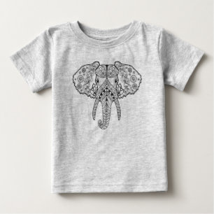 Zentangle inspirerade elefanten t-shirt