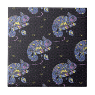 Zentangle ödla kakelplatta