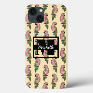 Zentangle Stil Parrots   Monogram