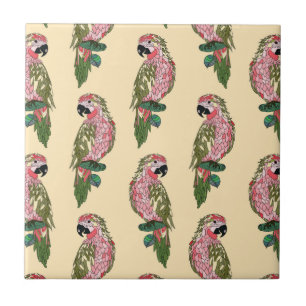 Zentangle stilpapegojor kakelplatta