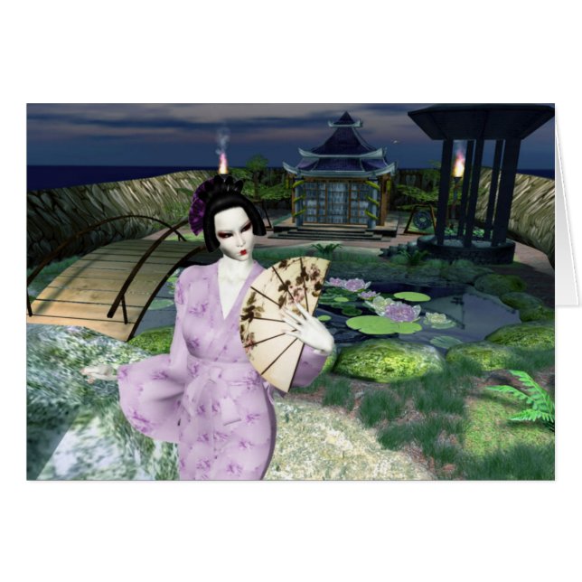 Zenträdgård Hälsningskort (Framsidan Horizontal)