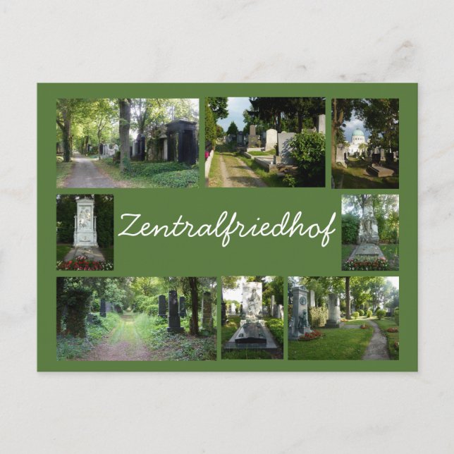 Zentralfriedhof Collage 2 Vykort (Framsida)
