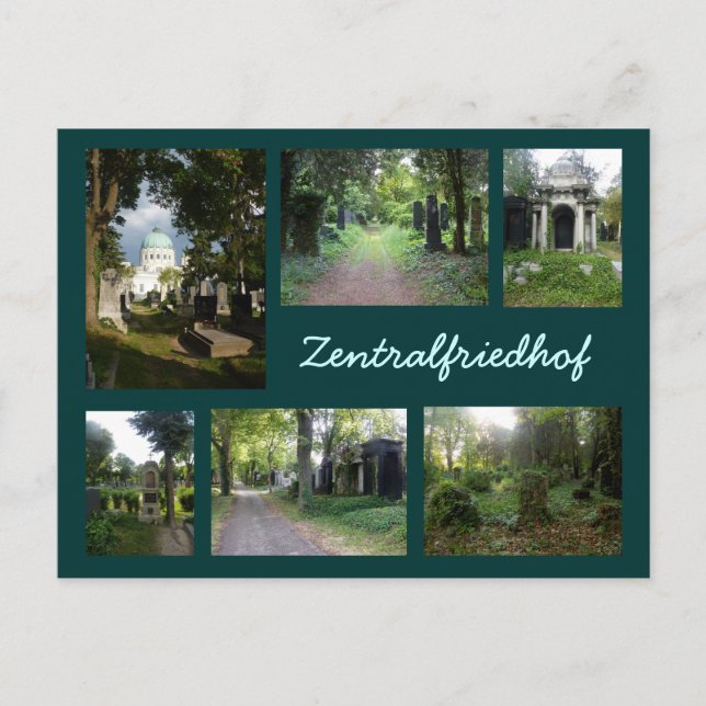 Zentralfriedhof Collage Vykort (Framsida)