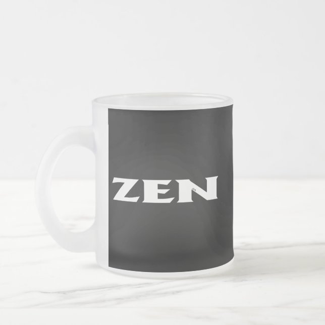 Zenvit svart frostig mugg (Vänster)
