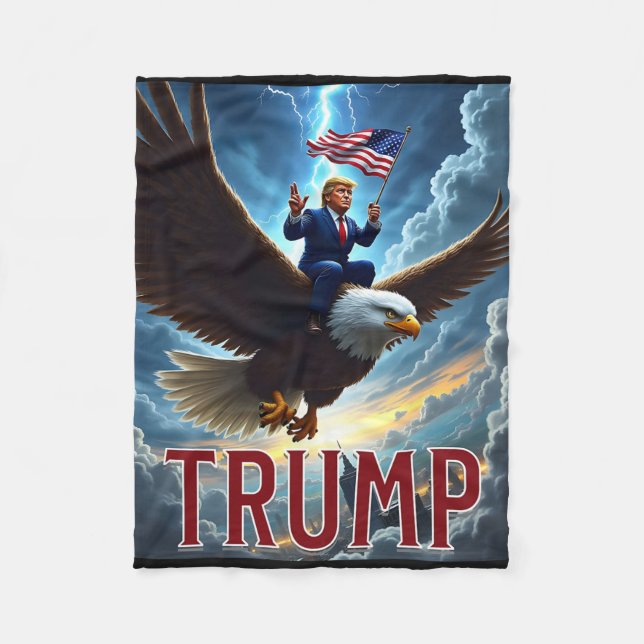 Zenzo's Atomiska Politiska Design President Trump  Fleecefilt (Framsidan)