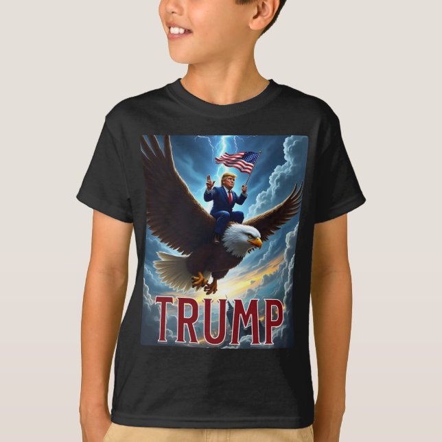Zenzo's Atomiska Politiska Design President Trump  T Shirt (Framsida)