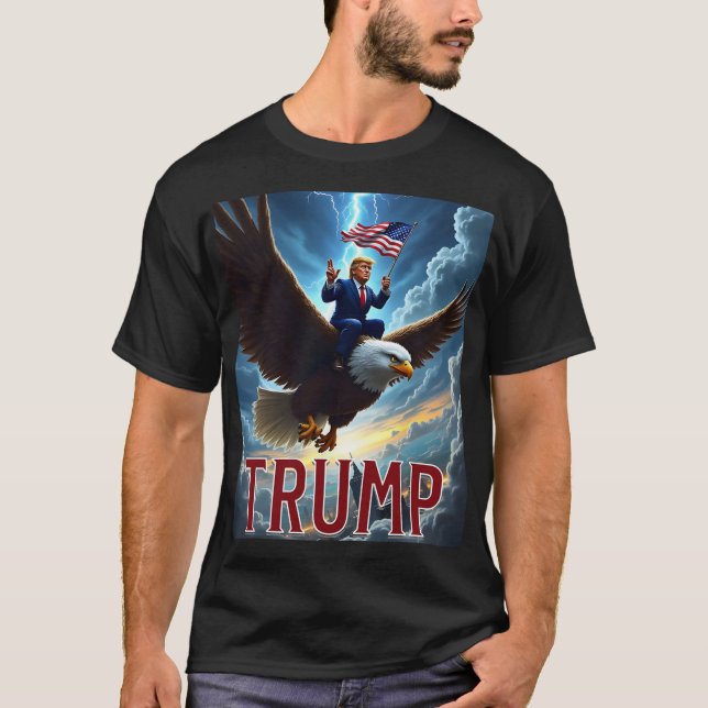 Zenzo's Atomiska Politiska Design President Trump  T Shirt (Framsida)