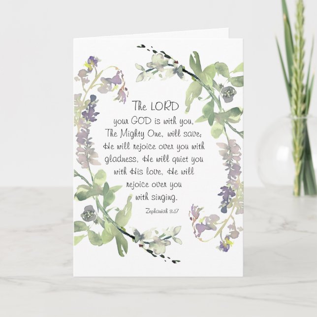 Zephaniah 3:17 Han kommer att ropa om dig Kort (Framsida)